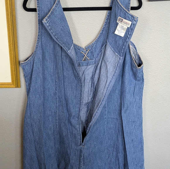 Vintage Blue Denim Sleeveless Dress 20W - Picture 2 of 6